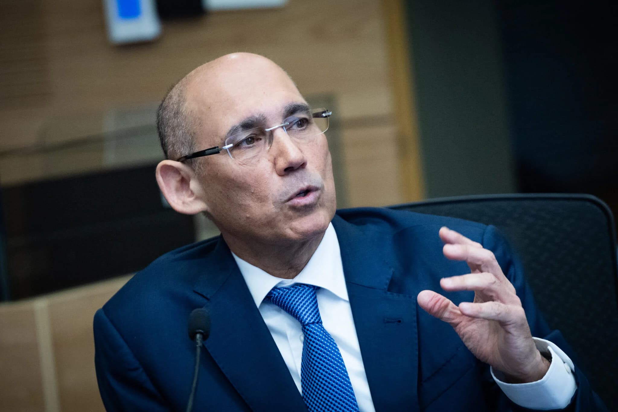 נגיד בנק ישראל אמיר ירון בוועדת הכספים בכנסת בירושלים
