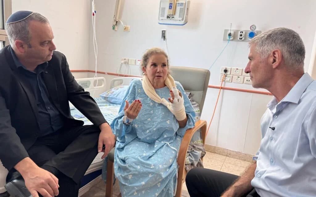 Washington Post photographer Heidi Levine at Beilinson Hospital in Petah Tikva