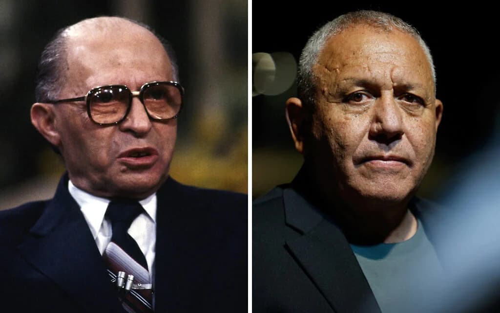 Menachem Begin and Yashar party leader Gadi Eisenkot