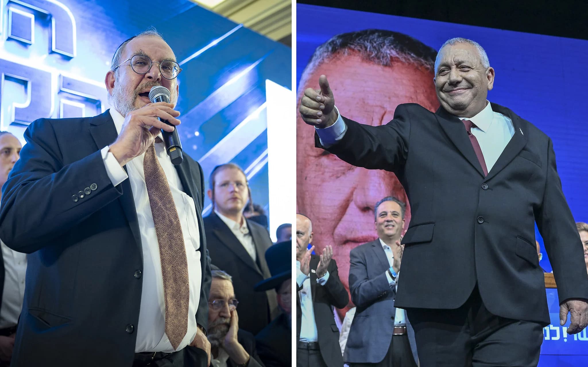 יו"ר יהדות התורה יעקב אשר בבני ברק; יו"ר מפלגת ישר גדי איזנקוט בתל אביב